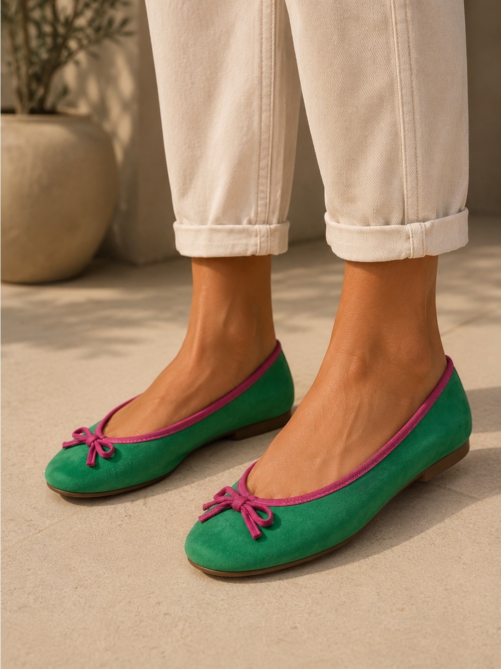 Lanidor Bohemian Suede Flat Ballet  Size 36 EU/ 6 US Made in Brazil